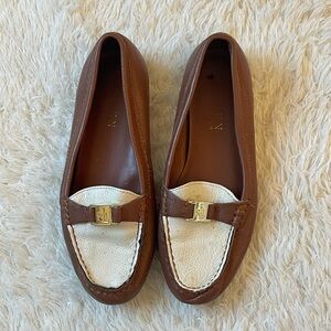 Ralph Lauren LRL logo Brown and cream Loafers